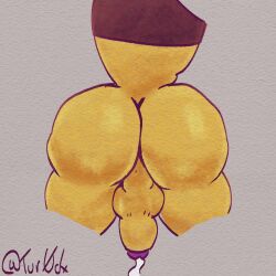 anthro arthropod ass balls bee bodily_fluids cum fur genital_fluids genitals hi_res hymenopteran insects male male_only meli_(tur0_dx) penis presenting presenting_hindquarters solo tur0_dx yellow_balls yellow_body yellow_fur yellow_penis