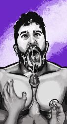 andyartering artist boner cum cum_covered cum_in_mouth cumming erect_penis erection facial hard_on karulox_(person) latino male male_only muscles muscular muscular_male nipple_tweak paizuri pec_fuck pecs pierced_nipples real_person titfuck titjob tongue_out veiny_penis