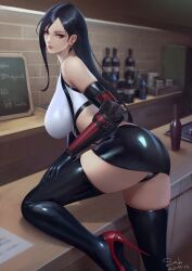 1girls big_breasts black_hair brown_eyes final_fantasy final_fantasy_vii final_fantasy_vii_remake gloves high_heels latex latex_gloves latex_thighhighs sade_abyss square_enix tagme thighhighs tifa_lockhart