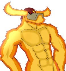 bovine male male_focus male_only mega_man_star_force muscular solo_male taurus_fire