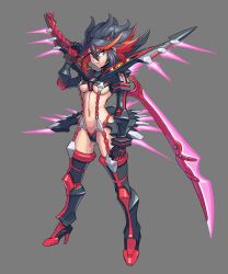 1girls female female_only kill_la_kill matoi_ryuuko nonneim scissor_blade senketsu solo source_request studio_trigger tagme