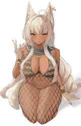 1girls animal_ears esther_poet fishnets original_character pathfinder skimpy_clothes solo_female