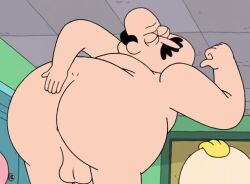 ass clarence edit edited editfag erection fat_ass fat_man gay jim_reese male male_focus male_only nude screencap screenshot screenshot_edit unknown_artist yaoi