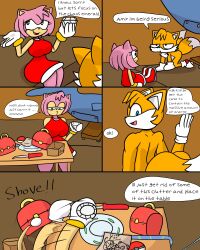 amy_rose big_breasts breasts dezmine21 sega sonic_(series) tagme tails