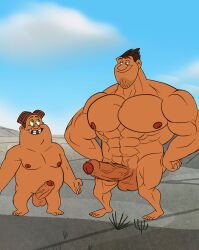 balls dawn_of_the_croods dilf edit edited editfag erection father father_and_son genitals grug_crood male male_only muscular muscular_male penis retracted_foreskin screencap screenshot screenshot_edit son the_croods thunk_crood uncut unknown_artist