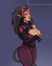 1girls boob_window breast_cutout catra cleavage female female_only first-second she-ra_and_the_princesses_of_power solo solo_female