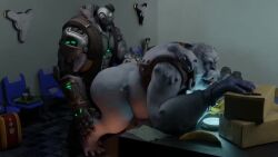 2boys 3d 3d_(artwork) anal_sex animated anthro bob_(overwatch) boner erection from_behind fur furry gay gay_sex gorilla humanoid living_machine machine male male/male male_only male_penetrating male_penetrating_male overwatch penetration pounding robot sex short_playtime snips456 snips456fur sound tagme video winston_(overwatch)