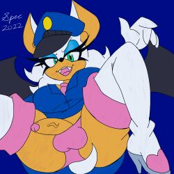 1futa balls bat cop_outfit furry futa_only futanari partially_clothed penis police police_uniform rouge_the_bat sonic_(series) specnsfw