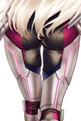 1girls akaringh ass ass_focus bubble_butt dat_ass female female_only large_ass long_hair m_(xenoblade) mio_(xenoblade) nintendo rear_view skin_tight xenoblade_(series) xenoblade_chronicles_3