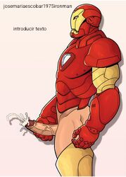 1boy armor fortnite gay iron_man ironman_zero_(fortnite) low_res male_only marvel masturbation tagme