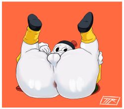 1boy big_ass big_butt bottomless chiaotzu digital_media_(artwork) dragon_ball dragon_ball_(classic) dragon_ball_super dragon_ball_z dumptruck_ass femboy hi_res highres kojoarts lying_on_back male_focus male_only naughtypaw_(artist) solo solo_male teapot_(body_type) ttherandom tthrandom tthrandom_rp white_skin