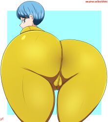 1girls ass ass_focus big_ass blaze_(artist) bubble_ass bubble_butt bulma_briefs bulma_briefs_(dragon_ball_super_superhero) bxblazexd dat_ass dragon_ball dragon_ball_super dragon_ball_super_super_hero female female_only huge_ass huge_butt shounen_jump thick_ass thick_thighs yellow_jumpsuit