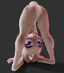 1girls 3_toes 3d 3d_(artwork) anthro ass bent_over breasts butt digital_media_(artwork) disney feet female fingers flat_chest fur furry furry_only genitals grey_body grey_fur hi_res judy_hopps lagomorph leporid looking_back mammal multicolored_body navel nude open_mouth pink_nose pochemu purple_eyes pussy rabbit rear_view simple_background small_breasts solo tail toes two_tone_body white_body white_fur zootopia