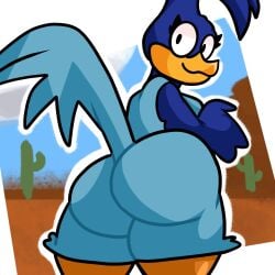 big_ass big_breasts breasts bubble_butt female genderswap huge_ass lewdewott looney_tunes road_runner_(looney_tunes) rule_63 tagme warner_brothers