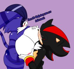 anthro big_breasts big_the_cat breast_play breast_sucking breasts duo female hi_res male male/female rule_63 sega shadow_the_hedgehog sonic_(series) sonic_the_hedgehog_(series) soulyagami64 sucking