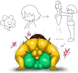 2boys 2d anal anal_sex ass balls balls_deep big_ass big_butt brown_hair enigi09 femboy flowey_the_flower forced frisk gay human_on_plantie male male/male male_only penetration plant plant_humanoid plantie rape sex short_hair size_difference smaller_male thick_thighs thighs undertale undertale_(series)