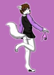 1boy anthro ass canine carlosramos crossdressing dress fur furry male male_only panties sabuteur solo underwear wolf