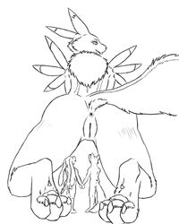 acidrenamon anthro anus ass canine darkravenstear digimon female fox fur furry furry_only greyscale hindpaw hybrid lagomorph macro micro monochrome paws pussy rabbit renamon skunk skunkhase standing swiftayama tail trio vagina