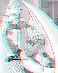 3d 3drb big_breasts breasts cum dragon erection herm intersex needs_3d_glasses nipples penis scalie solo tail wings