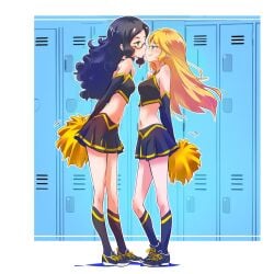 cheerleader cheerleader_uniform parahumans tattletale_(worm) taylor_hebert theshadowmind two_females wildbow worm_(web_series)