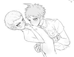 casssstle12 clothed clothed_male_nude_male clothing danganronpa danganronpa_2:_goodbye_despair fuyuhiko_kuzuryuu gay hinata_hajime holding_penis male male/male male_focus male_only naked naked_male nipple_in_mouth nipples nude nude_male penis skinny_male sucking_nipples twink yaoi