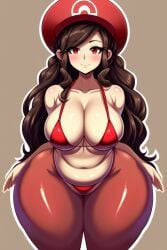 ai_generated big_breasts hilda_(pokemon) thick_ass thick_waist