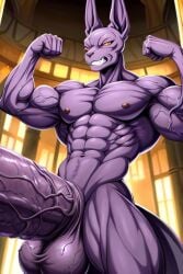 ai_generated beerus big_balls big_penis cocky69 dragon_ball_super excessive_size long_penis veins_on_dick veiny_muscles veiny_penis