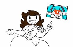 hatsune_miku huge_ass huge_breasts jaiden jaiden_animations useless_clothing vocaloid youtube youtuber