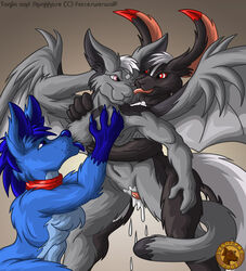 2007 anthro blue_roo dragon fur furry hybrid kangaroo lagomorph lysozyme marsupial orgy rabbit scalie skunk skunkhase tanjia threesome