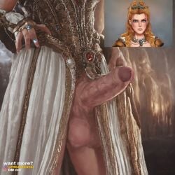 ai_generated anna_henrietta big_balls big_penis dress freakfestai futa_only futanari jewelry penis_focus the_witcher_3:_wild_hunt torn_clothes torn_clothing torn_dress