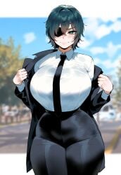 ai_generated ass ass_focus big_ass big_breasts big_butt big_thighs chainsaw_man dijiai focus from_front_position front_view himeno_(chainsaw_man) hourglass_figure looking_at_viewer nsfw round_ass round_butt thick thick_ass thick_butt thick_legs thick_thighs thighs undressing wide_hips