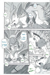 blush canine comic eeveelution female fox generation_4_pokemon glaceon leafeon male mammal mikazuki_karasu nintendo panting penetration penis pokemon pokemon_(species) straight vaginal_penetration