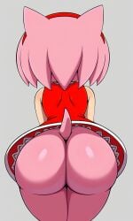 ai_generated amy_rose ass ass_focus ass_grab female female_only giant_breasts huge_ass pixai sonic_(series) sonic_the_hedgehog_(series) wide_hips