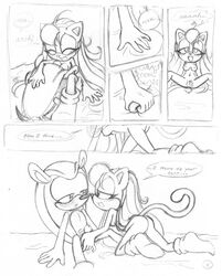 ass bed blush breasts chaotix comic couple crystal_the_cat feline female kneeling licking male mammal masturbation mighty_the_armadillo mobian nude oral orgasm original_character penis pussy sega smile sonic_(series) straight tongue