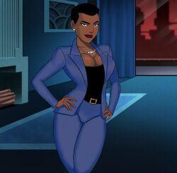 amanda_waller amanda_waller_(dcamu) black_hair dc dc_comics dcamu red_lipstick short_hair suicide_squad:_hell_to_pay sunsetriders7