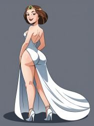 ai_generated booty brave brown_hair disney dress exposed female queen_elinor