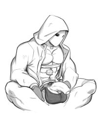 alpha_male balls bandages big_balls big_penis gay male male_only mask masked masked_male monochrome mskah muscles muscular penis penis_out rainbow_six rainbow_six_siege sketch solo solo_male spread_legs white_mask white_mask_(rainbow_six)