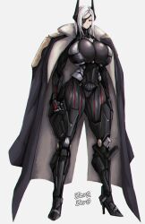 1girls big_breasts coat coat_on_shoulders cybernetics female female_focus female_only huge_breasts inner_sideboob large_breasts last_origin lemonade_gamma overcoat solo solo_female solo_focus tagme thick thick_legs thick_thighs white_hair zer0artzer0