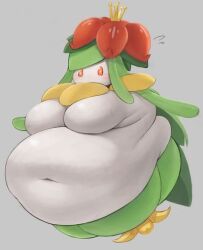 belly big_belly breasts fat flora_fauna lilligant orange_eyes oruka_(kamituki0827) overweight pokémon_(species) pokemon