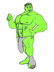 bulge hulk male male_only marvel muscular penis_outline thong torn_socks underwear