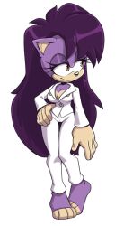 1girls breasts female female_only furry purple_fur purple_hair queen_aleena simple_background simple_shading solo solo_female solo_focus sonic_(series) sonic_the_hedgehog_(series) sonic_underground tagme white_background