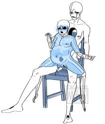 2boys 2d artist_request blue_body chair chubby completely_naked completely_nude cum cum_in_ass cum_inside ectobody gaster gay gay_sex grabbing_from_behind male male/male male_only naked naked_male nude nude_male penis sans sex sitting sitting_on_chair small_penis tagme undertale undertale_(series) white_background white_body yaoi