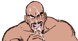 after_orgasm balls big_penis boner cum cum_in_mouth cum_on_face dragon_ball dragon_ball_z erection gay male male_only muscles muscular nappa nude penis puri_porn purico saiyan