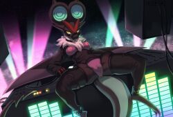 anthro anus areola breasts clothed clothing dragon female fur generation_6_pokemon genitals hi_res looking_at_viewer miramint nintendo nipples noivern pokémon_(species) pokemon pokemon_(species) pussy reyne_(raumsk) solo spreading wings