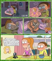 1boy 2girls barefoot beth_smith big_sister brother brother_and_sister butter_bot clothed clothed_female clothing comic cum cum_on_feet ejaculation feet female foot_fetish foot_focus incest lazzylad little_brother male meaty_soles morty_smith multiple_girls older_sister penis rick_and_morty sister soles summer_smith text toes younger_brother