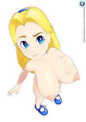 big_breasts breasts female huge_breasts maria_robotnik naked_footwear nude older_female sega solo sonic_(series) sonic_the_hedgehog_(series) supersegasonicss white_background