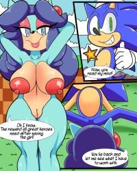 adventures_of_sonic_the_hedgehog anthro areola armpits bedroom_eyes big_breasts blue_hair breasts breezie_hedgebot_robotnik breezie_the_hedgehog cloudz dialogue duo erect_nipples eulipotyphlan female genitals hair half-closed_eyes hedgehog hi_res huge_breasts lying male male/female mammal narrowed_eyes nipples nude on_back pussy seductive sega sonic_(series) sonic_the_hedgehog sonic_the_hedgehog_(series) superbunnygt text