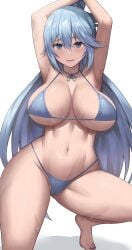 1girls 5_toes absurd_res aqua_(konosuba) armpits bare_shoulders barefoot big_breasts bikini blue_eyes blue_hair breasts eye_contact female female_focus female_only high_resolution hips huge_breasts human human_only humanoid jasony kono_subarashii_sekai_ni_shukufuku_wo! large_breasts long_hair looking_at_viewer solo solo_female thick thick_thighs thighs very_high_resolution wide_hips