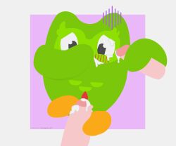 6:5 absurd_res anthro avian bird blush bodily_fluids cum cum_on_face cum_on_feathers cum_on_fur digital_drawing_(artwork) digital_media_(artwork) disgust duo_(duolingo) duolingo english_text feathers genital_fluids hi_res mascot no_outlines owl shyugaize text url