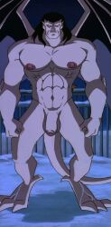 abs balls edit edited editfag erection flaccid gargoyles genitals goliath_(gargoyles) half-erect male male_only nipples penis retracted_foreskin screencap screenshot screenshot_edit uncut unknown_artist